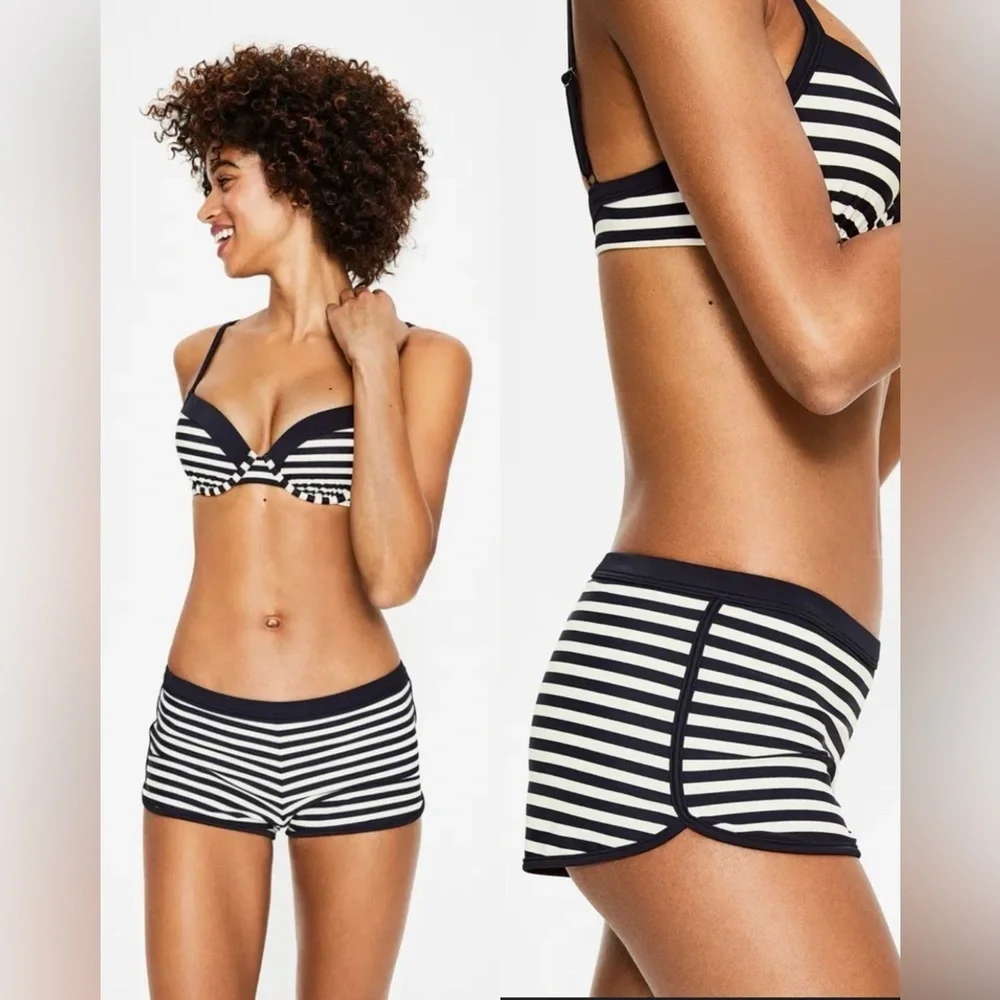 Boden Swim Piping Shorts Stripe , size  16-18